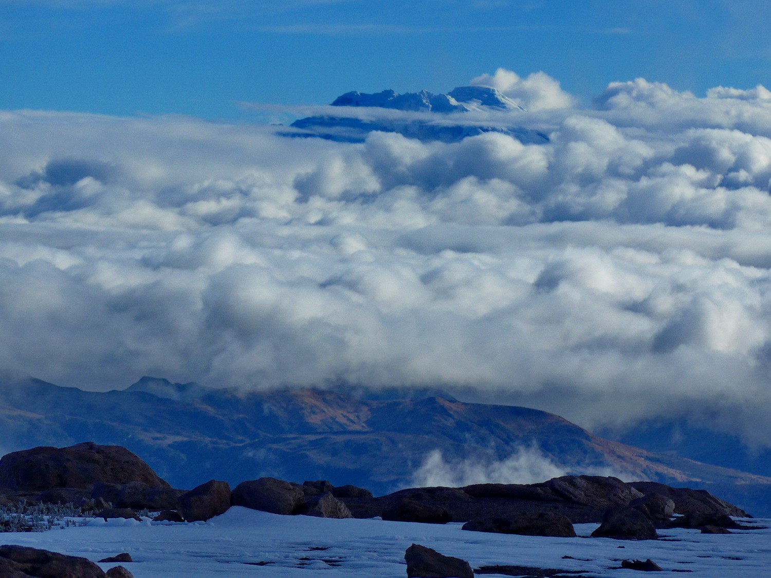 Antizana with 5740 meters sea-level the 4th highest summit of Ecuador (after Chimborazo, Cotopaxi and Cayambe)